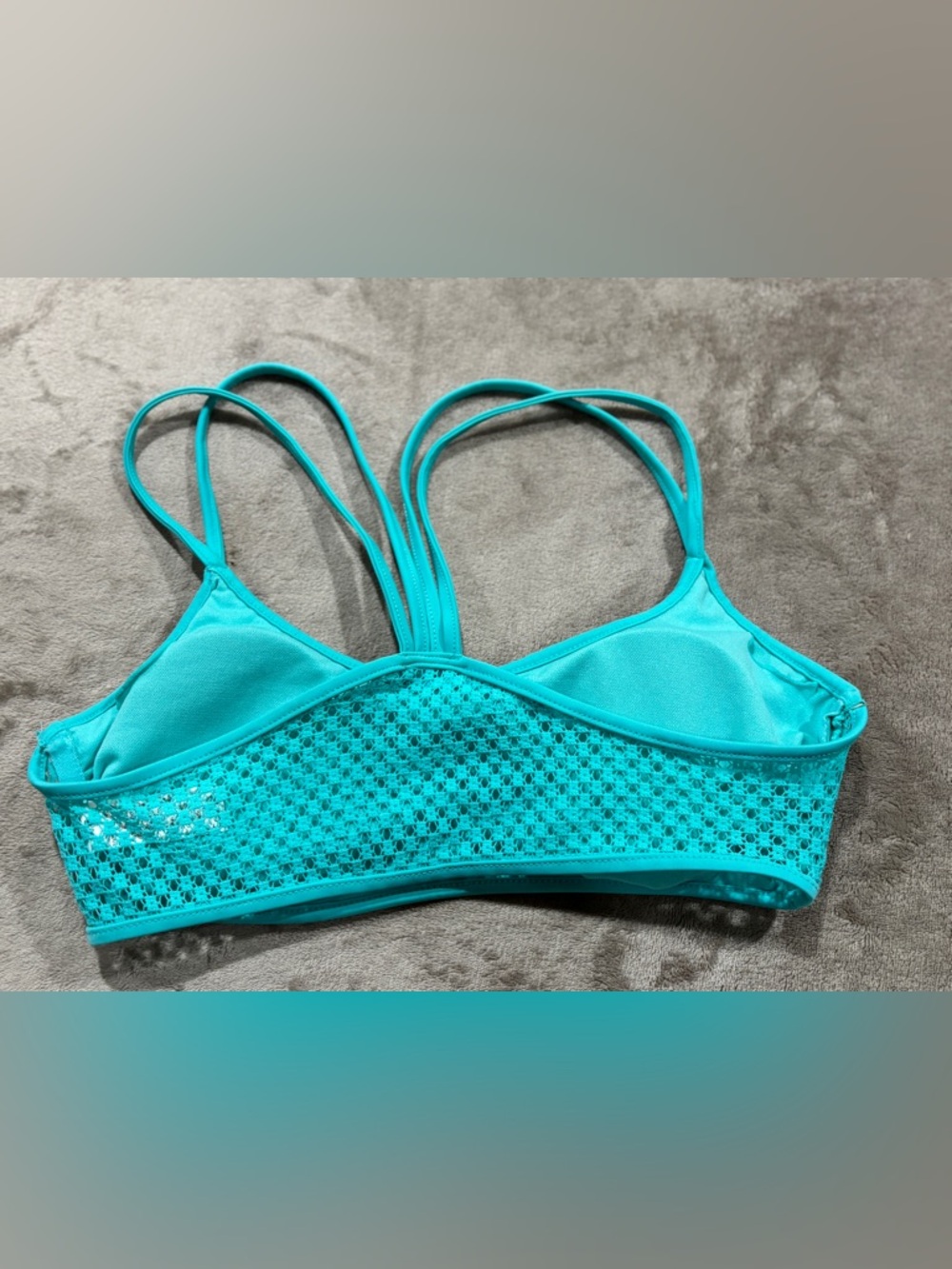George Turquoise Mesh Strappy Sports Bralette - Picture 2 of 4